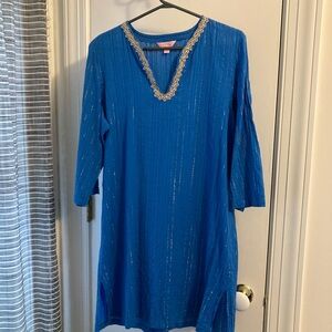 Lilly Pulitzer Esme Lurex tunic cover up large